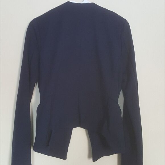Elodie Blue Long Sleeve Open Front Blazer Jacket Size Small - Picture 3 of 5